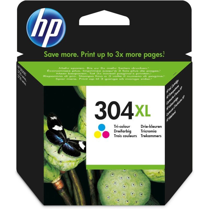 HP Original N9K07AE / 304XL Cartuccia d’inchiostro Ciano/Magenta/Giallo