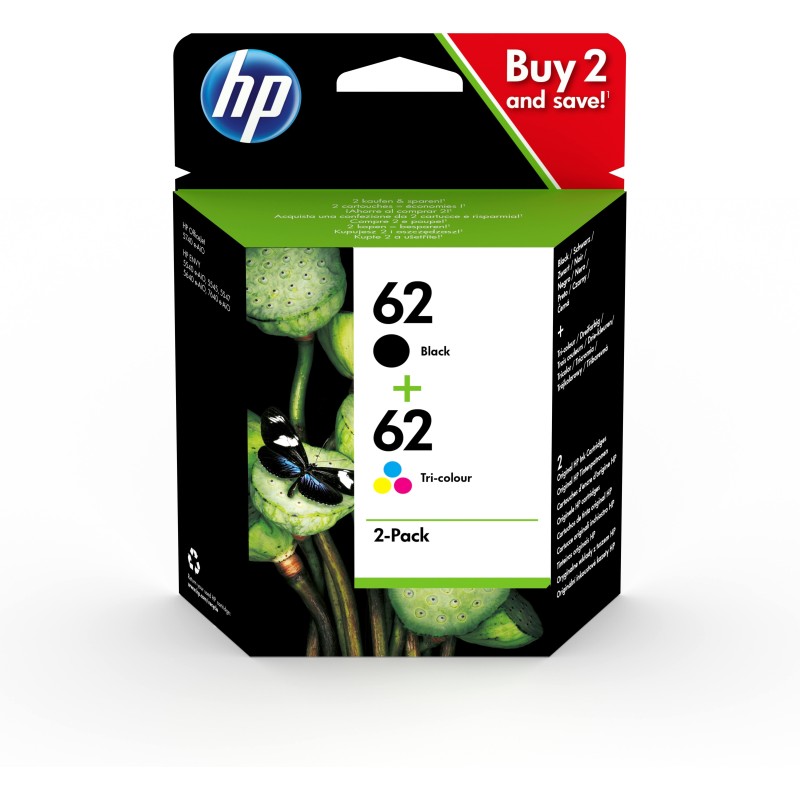 Original HP N9J71AE / 62 Cartuccia d’inchiostro Multipack