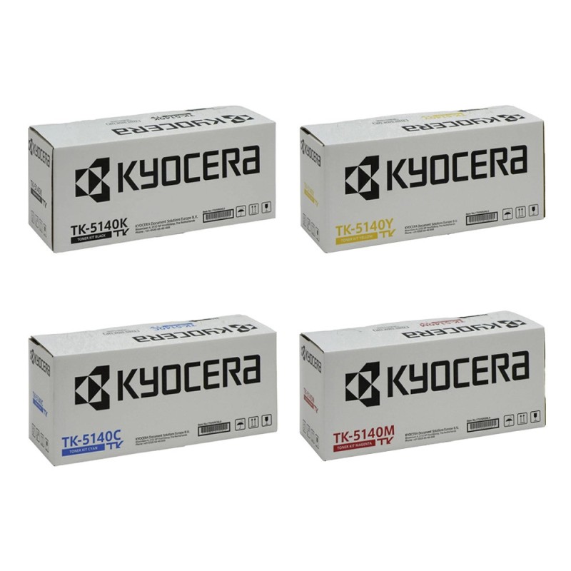 Kyocera Original TK-5140 Toner Multipack/Multipack (Nero, Giallo, Ciano, Magenta)