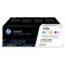 HP Original 410X (CF252XM) Toner - 3 pezzi Multipack Ciano, Magenta, Giallo